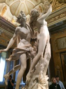 Bernini's Apollo and Daphne, Galleria Borghese, Rome. Image borrowed from http://www.theunfinnishedblog.com/galleria-borghese/