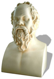socrates bust with beard
